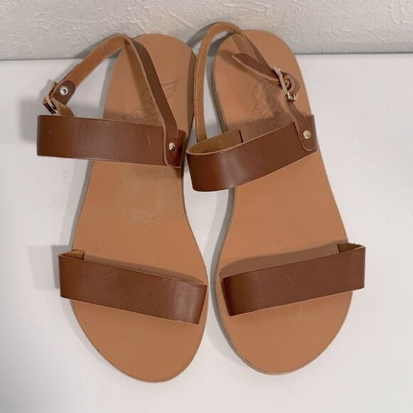 Ancient Greek Sandals Clio Brown Leather Sandals Size 36 US 6 VGUC - Picture 4 of 7